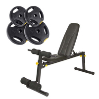 Banc de musculation réglable en acier avec logo original, directement de l'usine, pour usage multifonctionnel à domicile