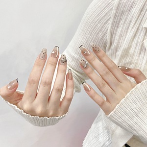 <span class=keywords><strong>Uñas</strong></span> Postizas de Alta Calidad Estilo Hepburn con Diseño de Mariposa, Diamantes y <span class=keywords><strong>Lunares</strong></span>, Adhesivas, para Maquillaje y Belleza - Product Image 1
