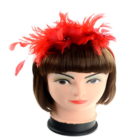 Bando Hias Bulu Ramah Lingkungan Steril untuk Wanita, Hiasan Kepala Pengantin, Pesta Koktail, Pesta Teh, Topi Gaun, Derby, Gatsby, Aksesoris Rambut