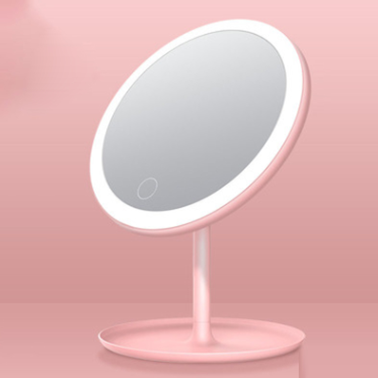 Hot Selling led Portable Beauty Desktop mirror cosmetic tools wholesale rechargeable led makeup mirror