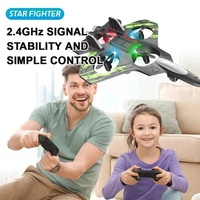 Modèle d'avion électrique 2.4G Fighter en mousse, planeur acrobatique, hélicoptère à vol stationnaire, avec lumières LED colorées, en résine, caméra 1080p FHD