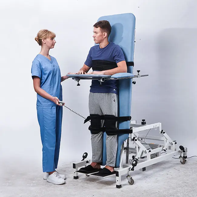 Equipamentos De Reabilitação Cama Elétrica Inclinada Stand Up Mesa De Fisioterapia para Hemiplegia Paraplegia