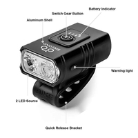 Lampu depan sepeda LED T6, cahaya depan pit 6 mode, bisa diisi ulang USB untuk bersepeda