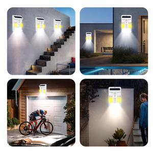 Lampe murale solaire pour extérieur, villa, couloir, détecteur de mouvement, lumière de jardin, design étanche IP65 - Product Image 4
