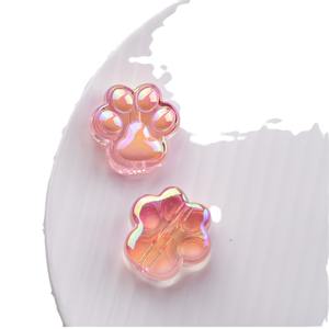 Popular translúcido recto agujero gato pata acrílico colgante cuentas DIY teléfono móvil cadena coche colgante cuentas Accesorios - Product Image 2