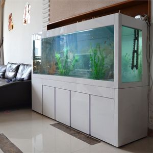 <span class=keywords><strong>400L</strong></span> Rechthoekig Ultra Helder Glas All-in-one Zoetwateraquarium met Ingebouwde Filter en Aluminium Alloy Stand voor de Woonkamer - Product Image 6