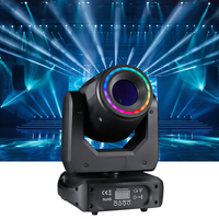 Equipo de DJ profesional 150W Focos de cabeza móvil DMX512 LED Móvil 3 Prismas Beam Gobo Disco Stage Light para fiesta Boda
