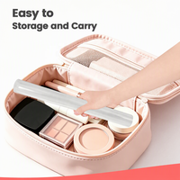 Tapis de maquillage en silicone 40 cm x 30 cm, résistant à la chaleur, transparent, protège-bureau, facile à nettoyer, portable pour le maquillage en voyage