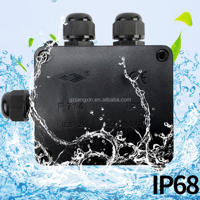 GIET 714-3WAY Plastic Electrical Waterproof Box IP68 Outdoor LED Lighting Cable Connection Junction Box Distribution Box
