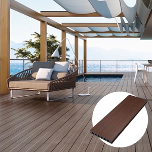 Venta caliente 148mm Ancho 22mm Espesor Pvc Decking Outdoor Composite Wpc Decking Tejas - Product Image 1