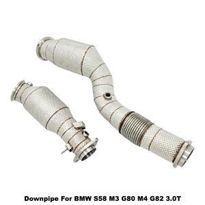 Tuberías de Escape de Alto Flujo Vortex de Acero Inoxidable con Acabado Espejo, Soldadura TIG de Alto Rendimiento para S58 M3 G80 M4 G82 3.0T - Product Image 1