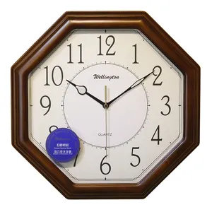 vintage square นาฬิกา Suppliers-ขายร้อนไม้กรอบยุโรป Old Town ClassicWall นาฬิกาหรูหรา Retro Vintage สไตล์โบราณนาฬิกาแขวนผนัง