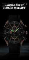 Montres à quartz pour hommes NAVIFORCE 8038 RGBB, marque tendance avec date, montres de sport OEM, aiguilles lumineuses, chronographe