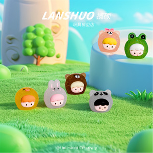 Lanshuo Muñeco de Animal de Dibujos Animados, Miniatura 3D de Resina, Adorno de Escritorio DIY, Accesorio para Interior de Coche, Pequeño Juguete al por Mayor - Product Image 2