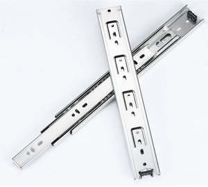 Glissière de tiroir télescopique à fermeture douce et extension totale, robuste, avec roulement à billes en bois, pour chambre et usage extérieur - Product Image 4