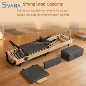 Cama de Pilates Reformer de Arce con Diseño Plegable y Duradero, con Características Ajustables para Gimnasio en Casa y Entrenamiento Profesional en Estudio - Product Image 5