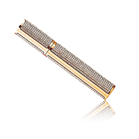Tube de conteneur de mascara d'or de luxe d'emballage de strass brillant vide de logo personnalisé de style chaud avec la tête de brosse