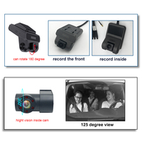 3 saluran Catatan 4g Dashcam untuk pelacakan kendaraan & manajemen armada pada Cmsv6 dengan Wifi Gps Fit Max 512g kartu 9-36v Input daya