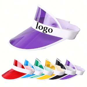 Promotion : Visières de soleil transparentes en plastique anti-UV bon marché, chapeaux de protection solaire pour l'extérieur, la plage et le golf, visières en PVC pour femmes - Product Image 3