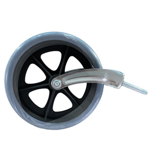 Roue avant de fauteuil roulant en PVC de 8 pouces, silencieuse, durable, absorbant les chocs, pour poussette d'âge avancé, équipement de fitness - Product Image 4