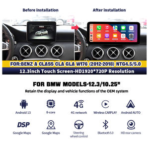 ZLH Navigatore per Auto Android 14 da 12.3 Pollici con Schermo Carplay Automatico per <span class=keywords><strong>Mercedes</strong></span> Benz Classe A GLA <span class=keywords><strong>CLA</strong></span> W176 <span class=keywords><strong>W117</strong></span> 2012-2014, Lettore Video - Product Image 2