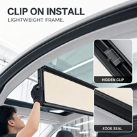 Pare-soleil pour toit en verre Tesla Model Y Lintech, commande par bouton, anti-éblouissement, cadre léger, accessoires pour véhicules électriques