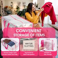 Sacs d'emballage mobiles de grande capacité à fermeture éclair sac de rangement de couette de vêtements tissé en PP anti-poussière