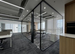 Nhà Máy Bán Hàng Trực Tiếp Thiết Kế Hiện Đại Kính Duy Nhất Khung Nhôm Kính Tường Phân Vùng Nội Thất Văn Phòng - Product Image 2