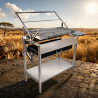 Panier Barbecue Réversible en Acier Inoxydable Grande Taille pour Grillades au Charbon, Grille de Rôtisserie en Gros