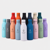 Bouteille Thermique Portable Personnalisée avec Logo Gravé au Laser, Bouteilles d'Eau Isolées à Double Paroi pour le Voyage