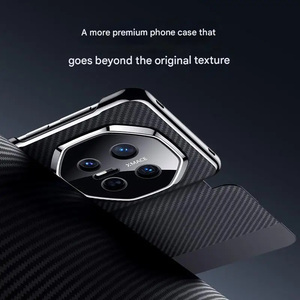 Funda magnética inteligente con Tapa de cuero con patrón de <span class=keywords><strong>fibra</strong></span> de carbono para Huawei Mate 70 Pro +/ 70 Pro, funda protectora con todo incluido - Product Image 6