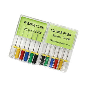 Lime flessibili Endo dentali per uso manuale in acciaio inossidabile di alta qualità per canale radicolare endodontico - Product Image 1