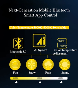 Bombilla LED para Faros Delanteros Zhouzi Super Brillante de 150W H1/H4/H7/H11, 20000 Lúmenes, CC 9-85V, Control por Aplicación, 3000K-6000K, IP68, Canbus Universal - Product Image 6