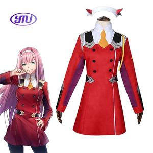 Costumes Anime <span class=keywords><strong>DARLING</strong></span> dans le <span class=keywords><strong>FRANXX</strong></span> 02 Uniforme Costumes Chapeaux Femmes Costume Robe <span class=keywords><strong>Cosplay</strong></span> zéro Deux - Product Image 1