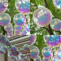 Ballon à miroir géant gonflable moderne en PVC argent or sphère réutilisable pour la décoration de fête d'anniversaire de mariage