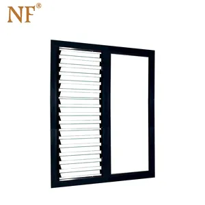New modern aluminium casement jalousie window grill design shutter door