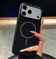 Étui de téléphone magnétique avec texture grain de litchi pour iPhone 18ProMAX 17, 16, 15, 14, 13, 12, 11, Pro Plus, étui de téléphone anti-chute