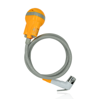 Pompe de douche d'eau de camping ultra-portable compacte de luxe, rechargeable USB 3.7V, débit d'eau 2.5L/min, autonomie 45-60min, pour toilettes