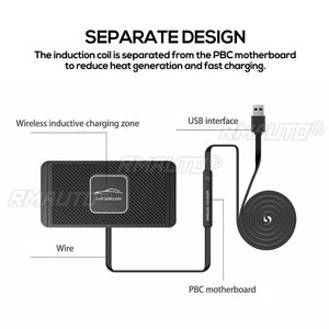 แท่นชาร์จไร้สาย Qi 10W สำหรับ iPhone แท่นชาร์จในรถยนต์ สำหรับ BMW 320i 330i สำหรับ Audi สำหรับ Mercedes - Product Image 4