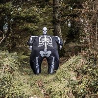 Gros Drôle Adulte Halloween Squelette Costume Gonflable Gros Costume pour Blow-Up Mascotte
