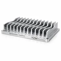 Bloc de dissipateur thermique en aluminium usiné CNC sur mesure, ailettes de refroidissement, radiateur pour composants électroniques LED haute puissance
