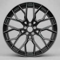 Nouvelle jante en alliage d'aluminium forgé 10 branches Y Mesh bicolore Gunmetal finition diamantée logo personnalisé 22x9.5 5x114.3 ET35