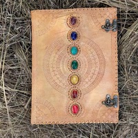 Journal en cuir fait main Shadow Diary MAD66, inspiré de la Mère Terre, carnet d'esquisse artisanal vintage pour l'écriture, les voyages ou comme cadeau