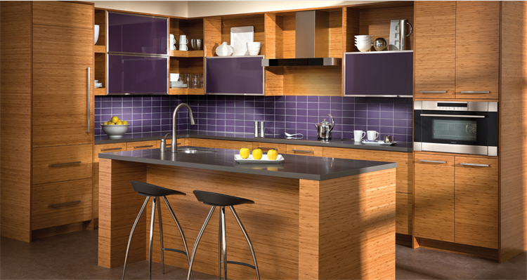 现代小l形厨房,木质彩色平板橱柜美国标准模块化定制三聚氰胺厨房橱柜