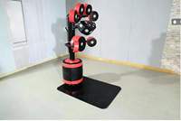 Tour de boxe autoportante réglable pour équipement de gym, multifonctionnelle, avec cible complète et baril de frappe