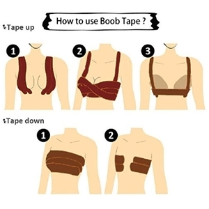 Cinta Adhesiva para Levantar el Busto, Cinta de Doble Cara para Contorno Corporal, Soporte Invisible para Senos Grandes, Sin Tirantes, para Mujeres - Product Image 5