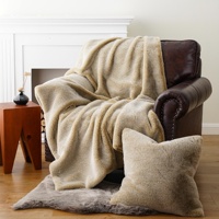 Couverture de canapé et lit en fausse fourrure unie à imprimé dégradé, douce en polyester, 50x60 pouces, confortable et moelleuse, pour toutes les saisons