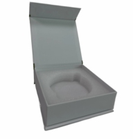 Boîtes rigides personnalisées avec lamination brillante, en carton, fermeture magnétique, design créatif, pour lunettes, montres, chaussettes, doublure recyclée