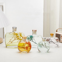 Bouteille en verre de haute qualité pour parfum, diffuseur d'huiles essentielles sans flamme avec bâtonnets en rotin, pour décoration intérieure