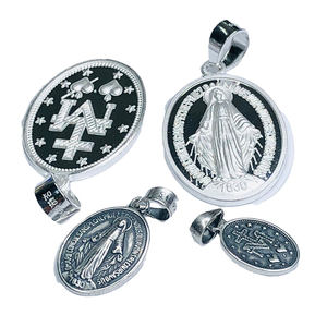 999 religiosa di alta qualità in argento Sterling St Benedict vergine <span class=keywords><strong>Madonna</strong></span> medaglia - Product Image 1